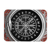 Magnet Flexible [500] Vegvisir - Viking Silver Magic Runic Compass (Horizontal)