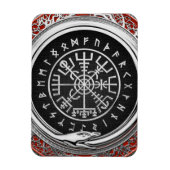 Magnet Flexible [500] Vegvisir - Viking Silver Magic Runic Compass (Vertical)