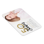 Magnet Flexible 50 et fabuleuse invitation photo fête d'anniversai (Côté Droit)