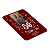 Magnet Flexible 50 et fabuleux Foliage Rouge 50e anniversaire Phot (Côté Droit)
