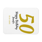 Magnet Flexible 50e anniversaire ajouter nom date année noire modè (Horizontal)