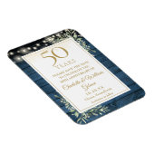 Magnet Flexible 50e Anniversaire Bleu Rustique Bois Économisez La  (Côté Droit)