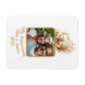 Magnet Flexible 50e anniversaire de Mariage d'or photo Keepsaké (Horizontal)