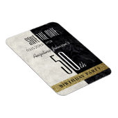 Magnet Flexible 50e anniversaire Enregistrer la date (Côté Droit)