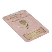 Magnet Flexible 50e anniversaire Enregistrer la date Rose or Flowe (Côté Droit)