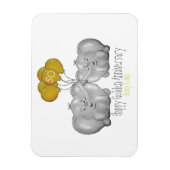 Magnet Flexible 50e Anniversaire Mariage d'or, éléphant mignon (Vertical)