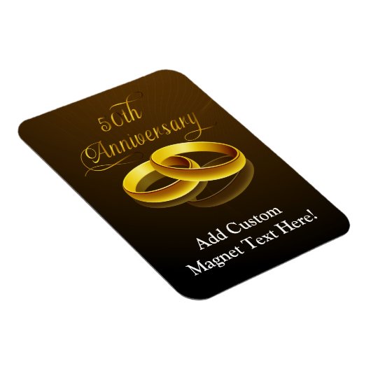 Magnet Flexible 50e anniversaire | Script Gold (Côté Droit)