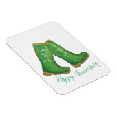 Magnet Flexible 55e anniversaire émeraude mariage vert welly boot (Côté Droit)