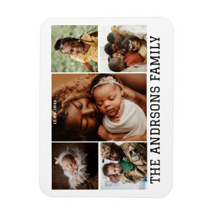 Magnet Flexible 5 photo collage famille modèle