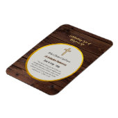 Magnet Flexible 5e anniversaire d'Ordination Prêtre Bois Or (Côté Gauche)