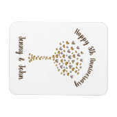 Magnet Flexible 5e anniversaire mariage de bois cadeau (Horizontal)