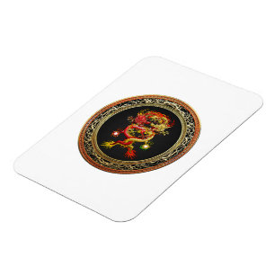 Magnet Flexible [600] Dragons rouges et jaunes