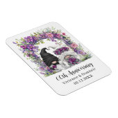 Magnet Flexible 60e anniversaire du Mariage Gnome Purple Floral (Côté Droit)