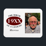 Magnet Flexible 60th Birthday Photo Template Birth Of A Legend<br><div class="desc">Personalized 60th birthday magnet photo template celebrating the "Birth Of A Legend". Add the name using our simple template. We also have a range of gifts and party supplies to match.</div>