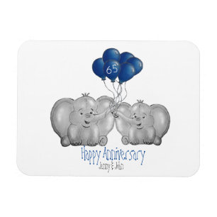Magnet Flexible 65e anniversaire du mariage