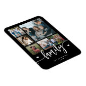 Magnet Flexible 6 family photo collage black and white script  (Côté Droit)