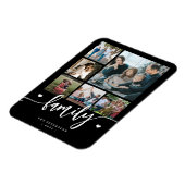 Magnet Flexible 6 family photo collage black and white script  (Côté Gauche)