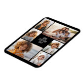 Magnet Flexible 6 photo collage - arrière - plan noir - texte blan (Côté Gauche)