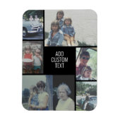 Magnet Flexible 6 photo collage - arrière - plan noir - texte blan (Vertical)