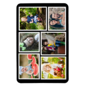 Magnet Flexible 6 Photo Collage noir Créez votre propre réfrigérat (Vertical)