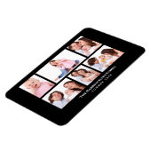 Magnet Flexible 6 sections Cadres photo personnalisées en noir (Côté Gauche)