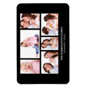 Magnet Flexible 6 sections Cadres photo personnalisées en noir (Vertical)