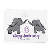 Magnet Flexible 6e anniversaire de mariage de fer aimant d'éléphan (Horizontal)