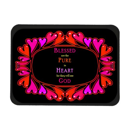 Magnet Flexible 6ème Béatitude - Bienheureux Pure dans le Coeur (Horizontal)