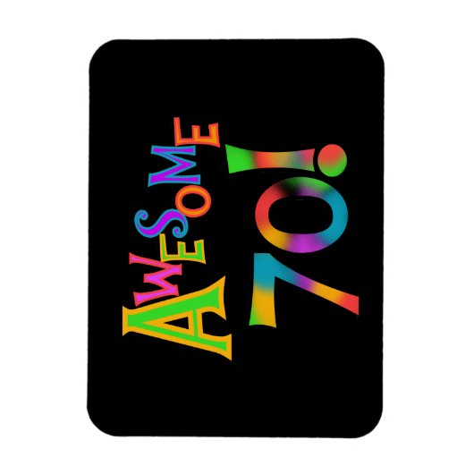 Magnet Flexible 70 superbes T-shirts et cadeaux d'anniversaire (Vertical)