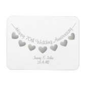 Magnet Flexible 70e anniversaire du Platinum mariage (Horizontal)
