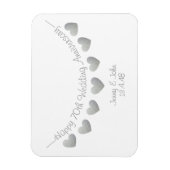 Magnet Flexible 70e anniversaire du Platinum mariage (Vertical)