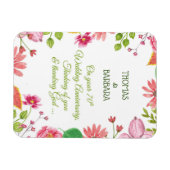 Magnet Flexible 70e anniversaire Mariage religieux Fleurs (Horizontal)