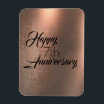 Magnet Flexible 7e anniversaire du cuivre traditionnel<br><div class="desc">Carte traditionnelle du 7e anniversaire du cuivre</div>