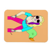 Magnet Flexible 80s foxy fille (Horizontal)