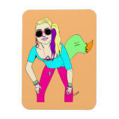 Magnet Flexible 80s foxy fille (Vertical)