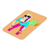 Magnet Flexible 80s foxy fille (Côté Gauche)