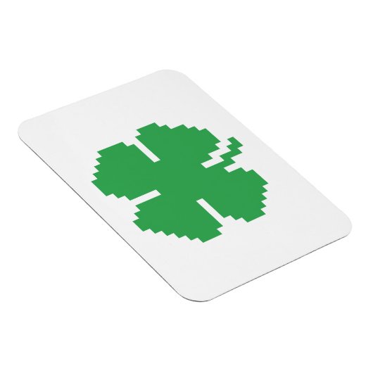 Magnet Flexible 8 bits Pixel Lucky Four Leaf Clocher (Côté Droit)