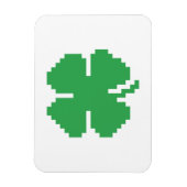 Magnet Flexible 8 bits Pixel Lucky Four Leaf Clocher (Vertical)