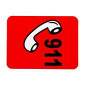 Magnet Flexible 911 EMERGENCY PHONE NUMBER MEDICAL HELP Shoutout (Horizontal)
