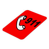 Magnet Flexible 911 EMERGENCY PHONE NUMBER MEDICAL HELP Shoutout (Côté Gauche)