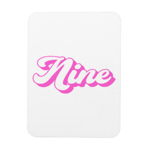 Magnet Flexible 9e anniversaire Retro Girl
