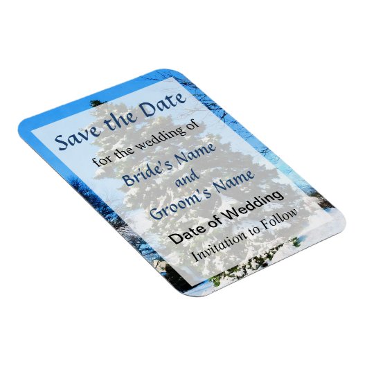 Magnet Flexible À feuillage persistant en hiver Enregistrer la dat (Côté Droit)