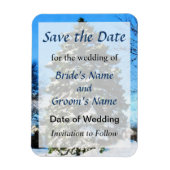 Magnet Flexible À feuillage persistant en hiver Enregistrer la dat (Vertical)