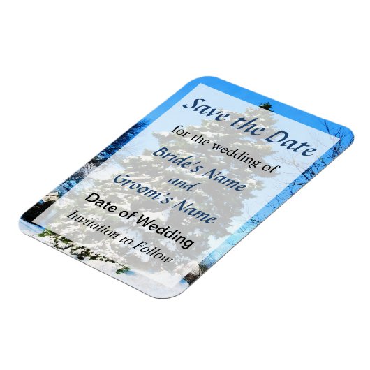 Magnet Flexible À feuillage persistant en hiver Enregistrer la dat (Côté Gauche)