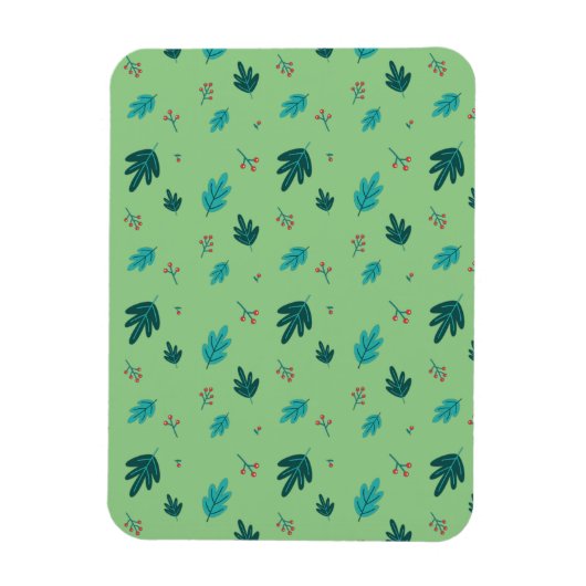 Magnet Flexible À feuillage persistant Tree Feuilles et Red Holly  (Vertical)