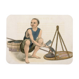 Magnet Flexible A Fishmonger, plate 39 from 'The Costumes of China