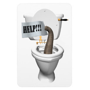 Magnet Flexible À l'aide ! Coincé dans Toilet