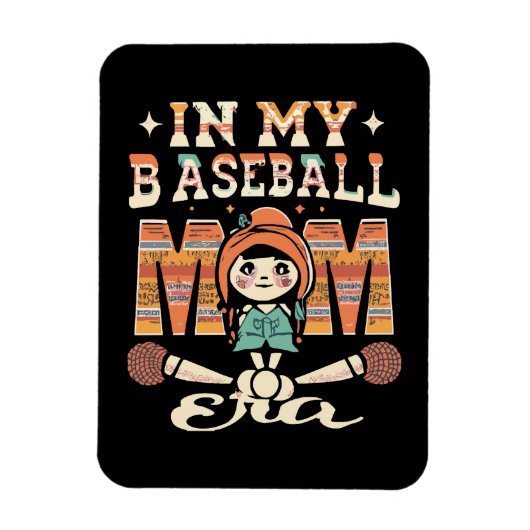 Magnet Flexible À l'ère de ma mère de baseball (Vertical)