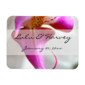 Magnet Flexible À l'intérieur d'une Orchidée blanche Mariage perso (Horizontal)