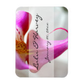 Magnet Flexible À l'intérieur d'une Orchidée blanche Mariage perso (Vertical)